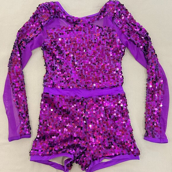 Purple Sequined Dance Outfit - SC - Picture 2 of 3